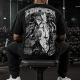 EPICNESS Silent Killa - t-shirt oversized noir porté en salle de sport