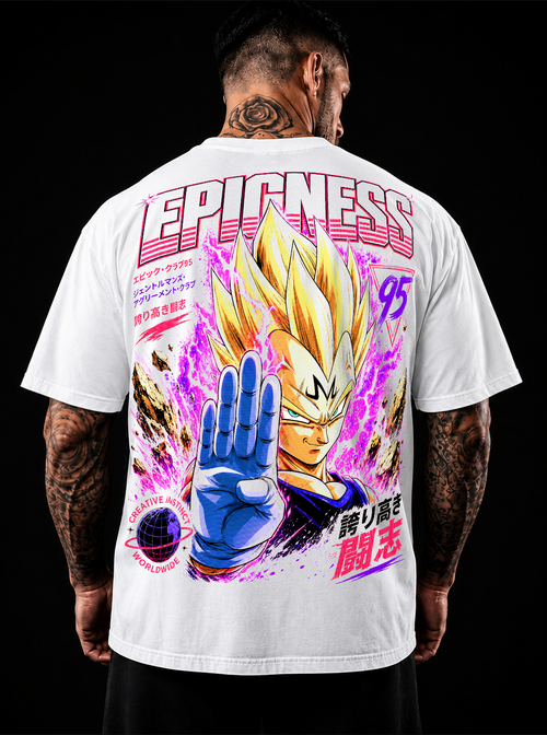 EPICNESS Big Bang - dos t-shirt oversized blanc