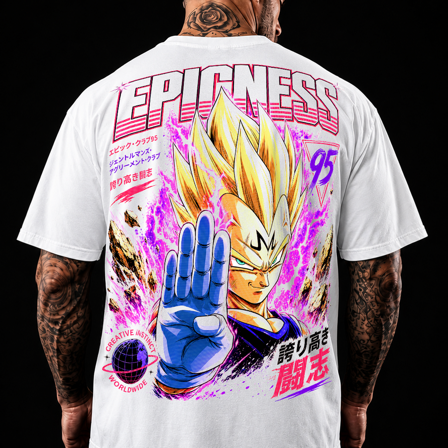 EPICNESS Big Bang - dos t-shirt oversized blanc