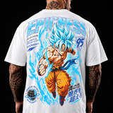 EPICNESS Blue Warrior - dos t-shirt oversized blanc
