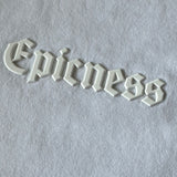 EPICNESS - zoom logo rubber blanc sur blanc